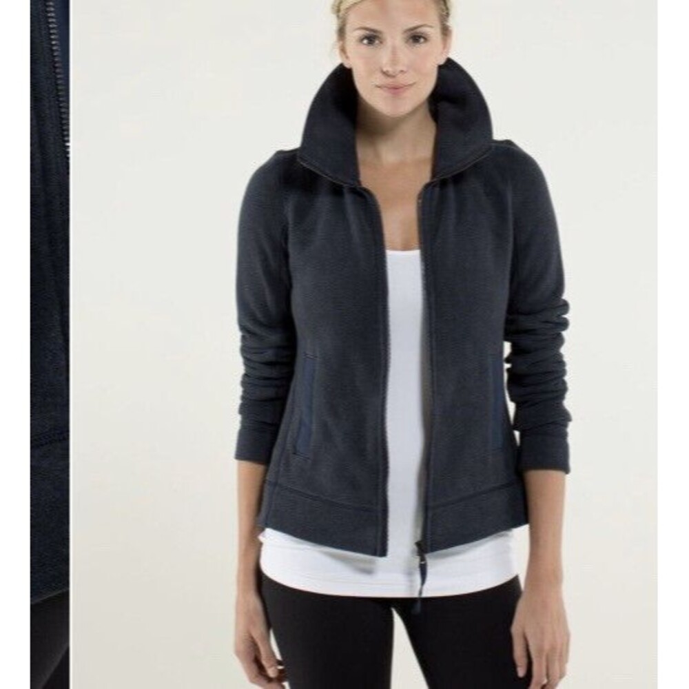Lululemon Size 6? Small Inkwell Navy Blue En Route Jacket Full Zip